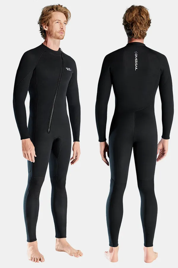 1.5MM Oblique Front Zipper Warm Surfing One-Piece Cold-Proof Diving Suit For Men