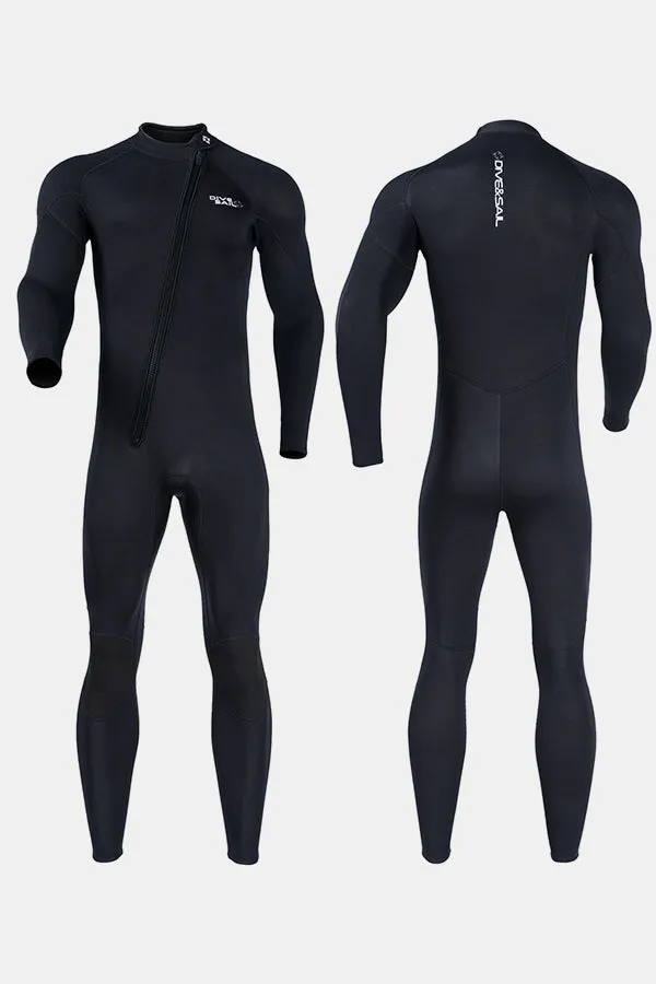 1.5MM Oblique Front Zipper Warm Surfing One-Piece Cold-Proof Diving Suit For Men
