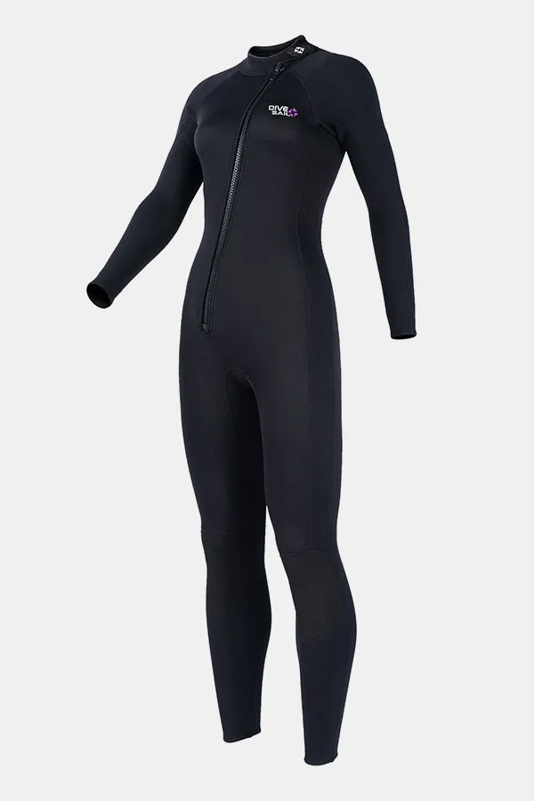 1.5MM Oblique Front Zipper Warm Surfing One-Piece Cold-Proof Diving Suit For Women