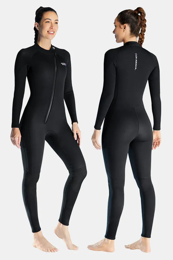 1.5MM Oblique Front Zipper Warm Surfing One-Piece Cold-Proof Diving Suit For Women