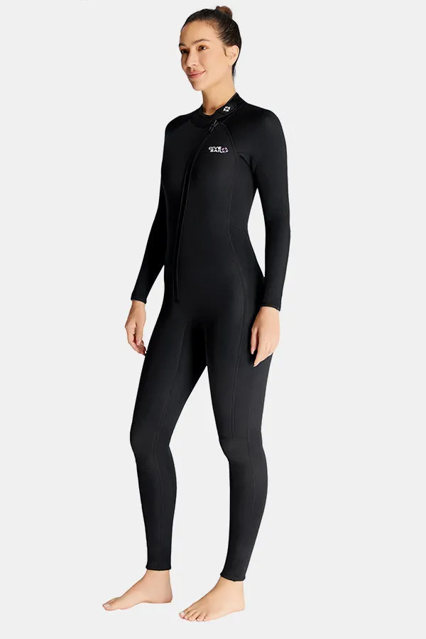 1.5MM Oblique Front Zipper Warm Surfing One-Piece Cold-Proof Diving Suit For Women