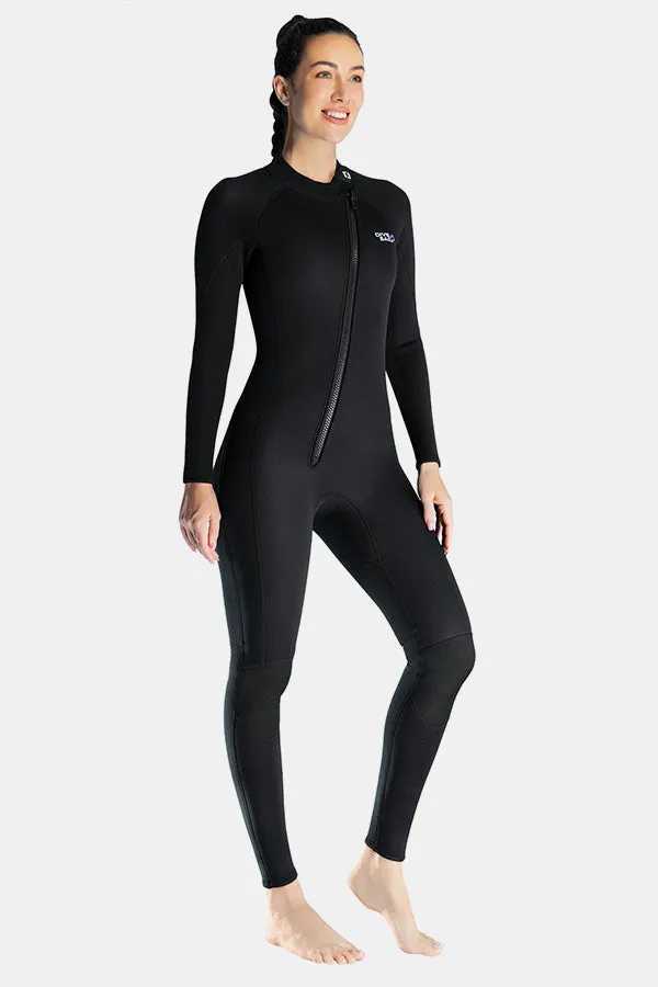 1.5MM Oblique Front Zipper Warm Surfing One-Piece Cold-Proof Diving Suit For Women
