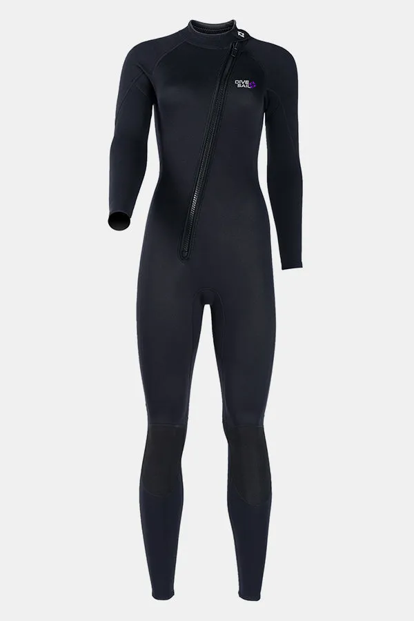 1.5MM Oblique Front Zipper Warm Surfing One-Piece Cold-Proof Diving Suit For Women