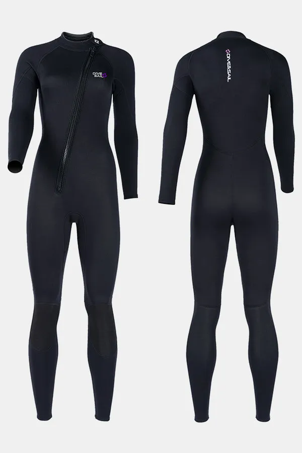 1.5MM Oblique Front Zipper Warm Surfing One-Piece Cold-Proof Diving Suit For Women