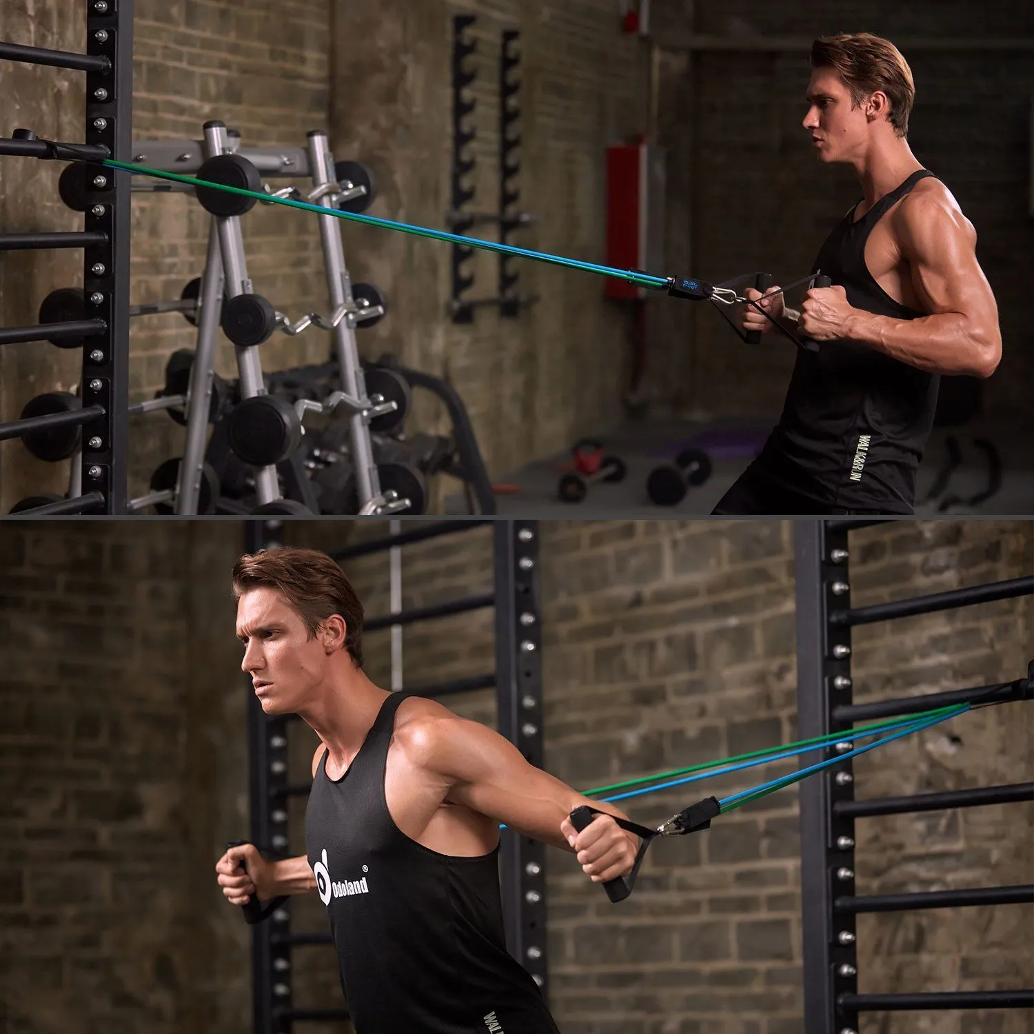 16-Pieces: Resistance Bands Set for Burning Fat & Muscle Strength