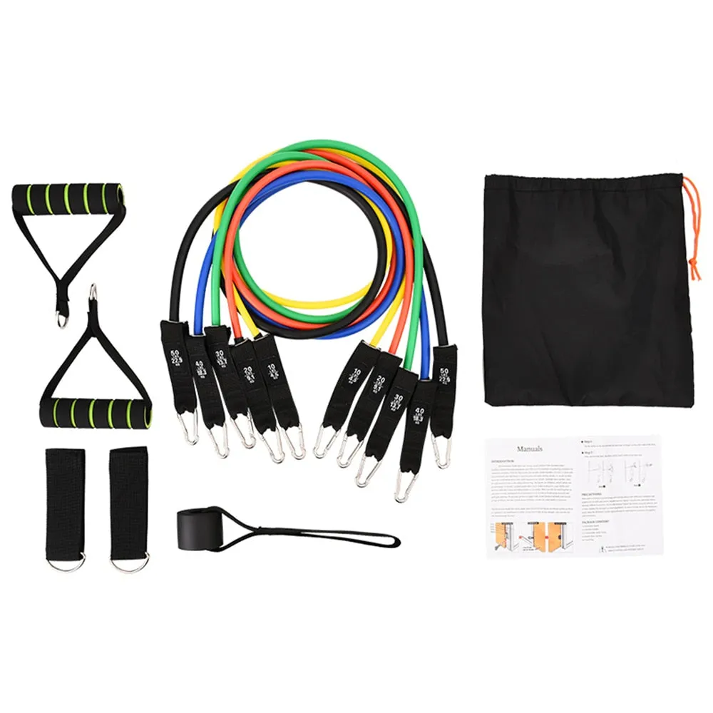 17 Pieces Latex Resistance Bands Yoga Tubes