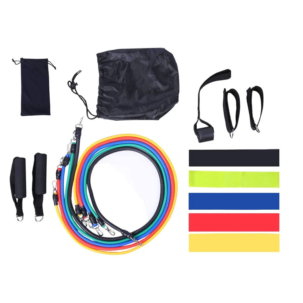 17 Pieces Latex Resistance Bands Yoga Tubes