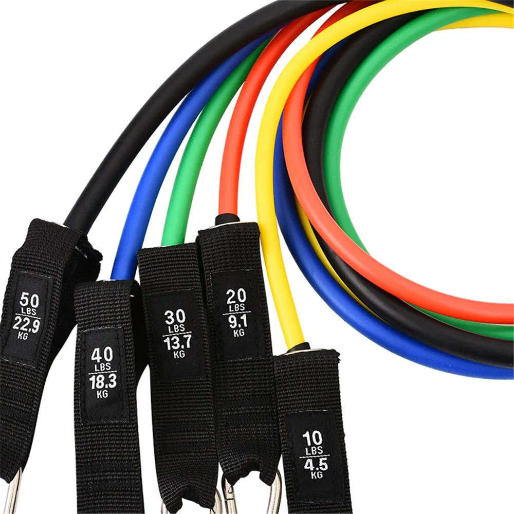 17 Pieces Latex Resistance Bands Yoga Tubes