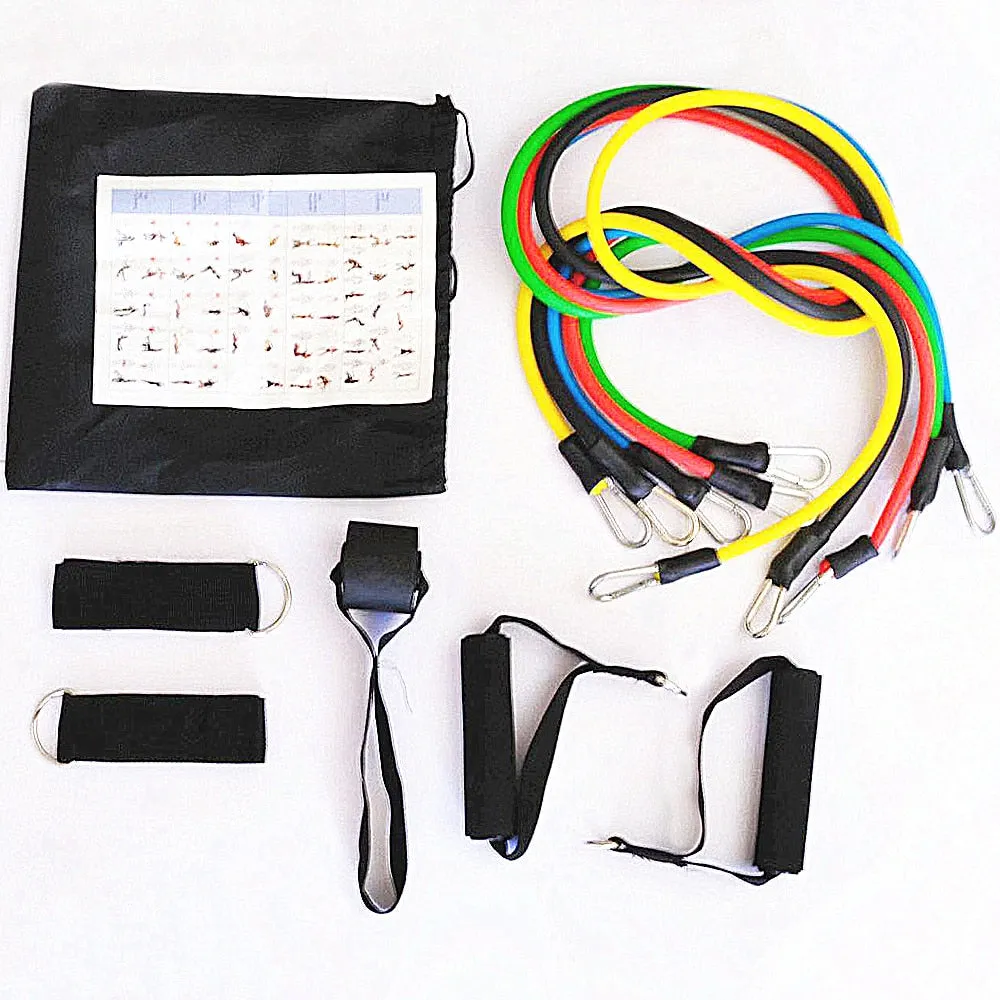 17 Pieces Latex Resistance Bands Yoga Tubes
