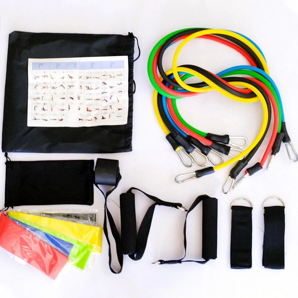 17 Pieces Latex Resistance Bands Yoga Tubes