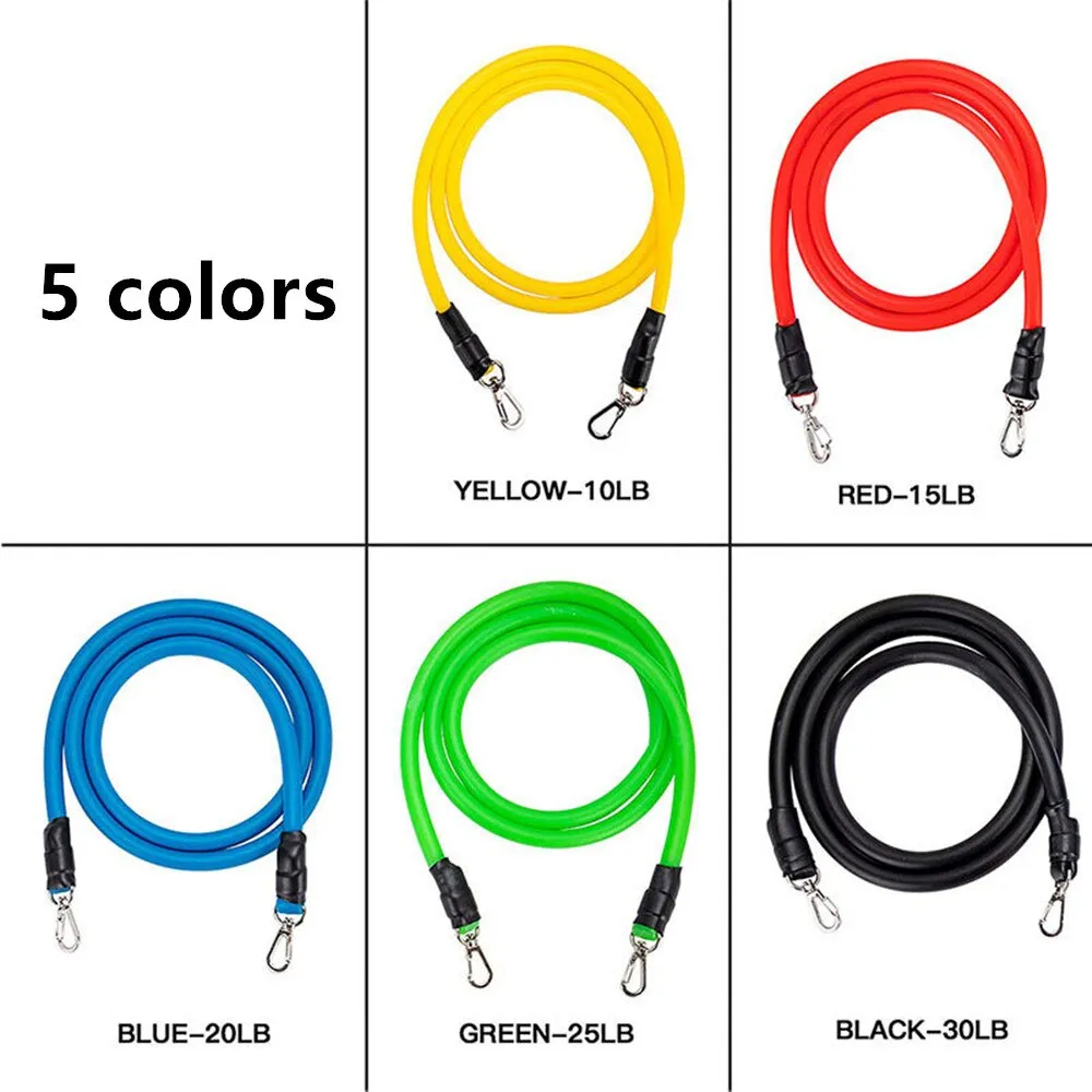 17 Pieces Latex Resistance Bands Yoga Tubes