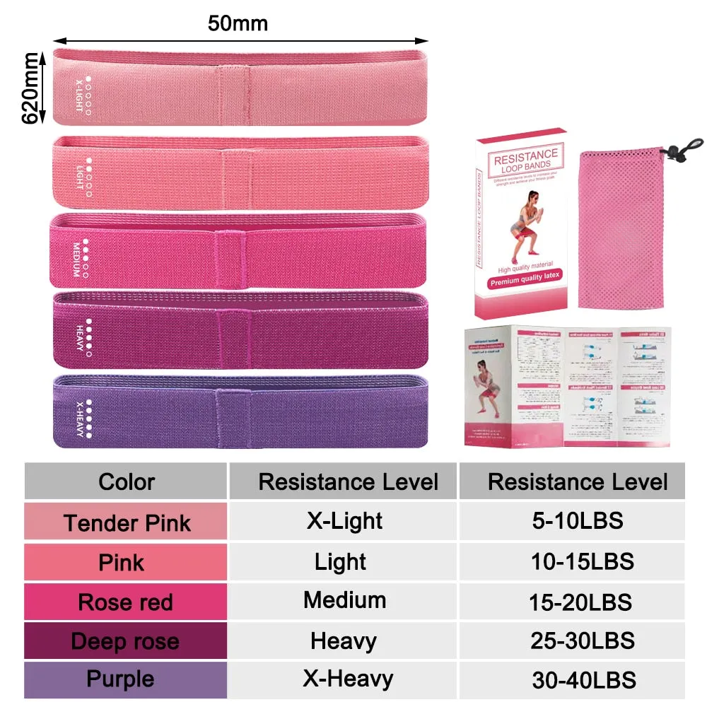 5 Resistance Levels Hip Training Band