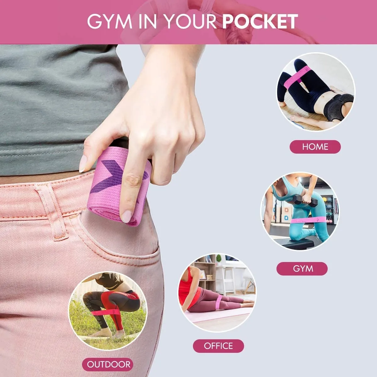 5 Resistance Levels Hip Training Band