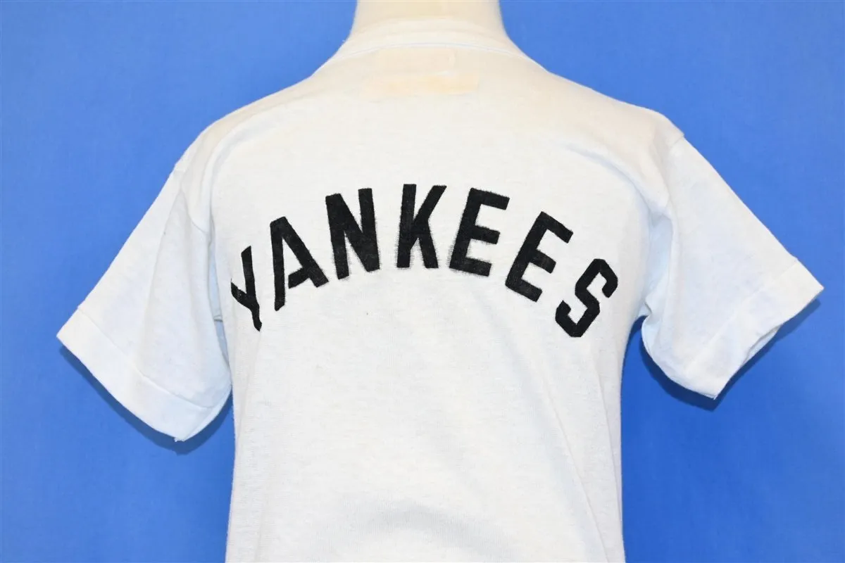 50s Little League Baseball Flocked Yankees t-shirt Youth Medium