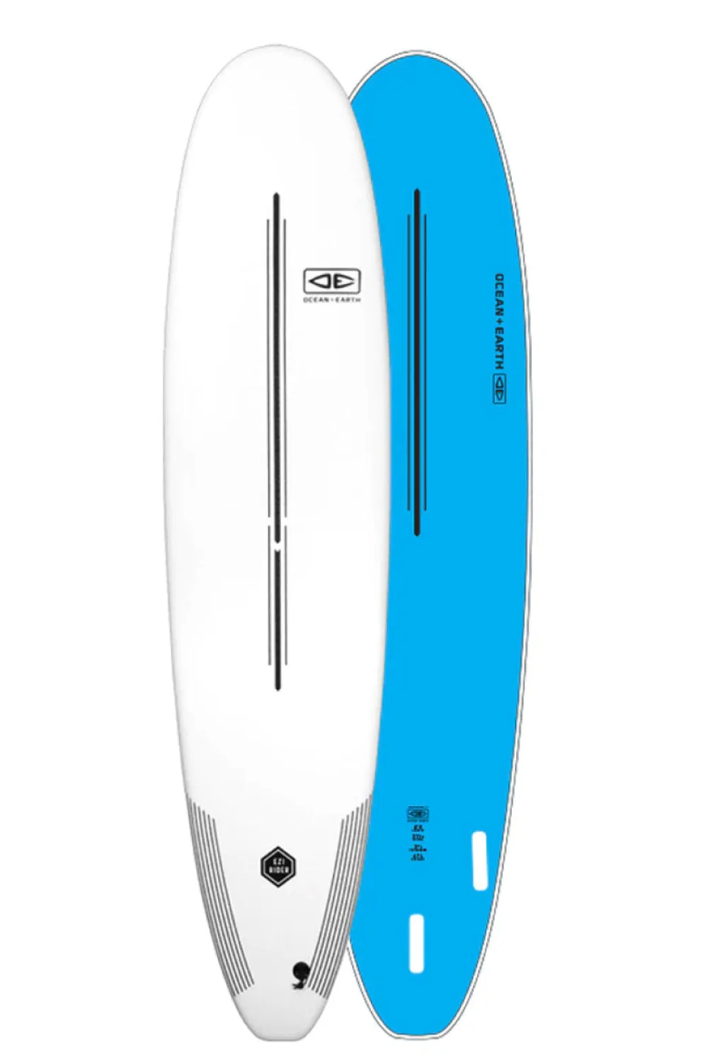 8ft Ocean & Earth Ezi Rider Softboard - Comes with fins
