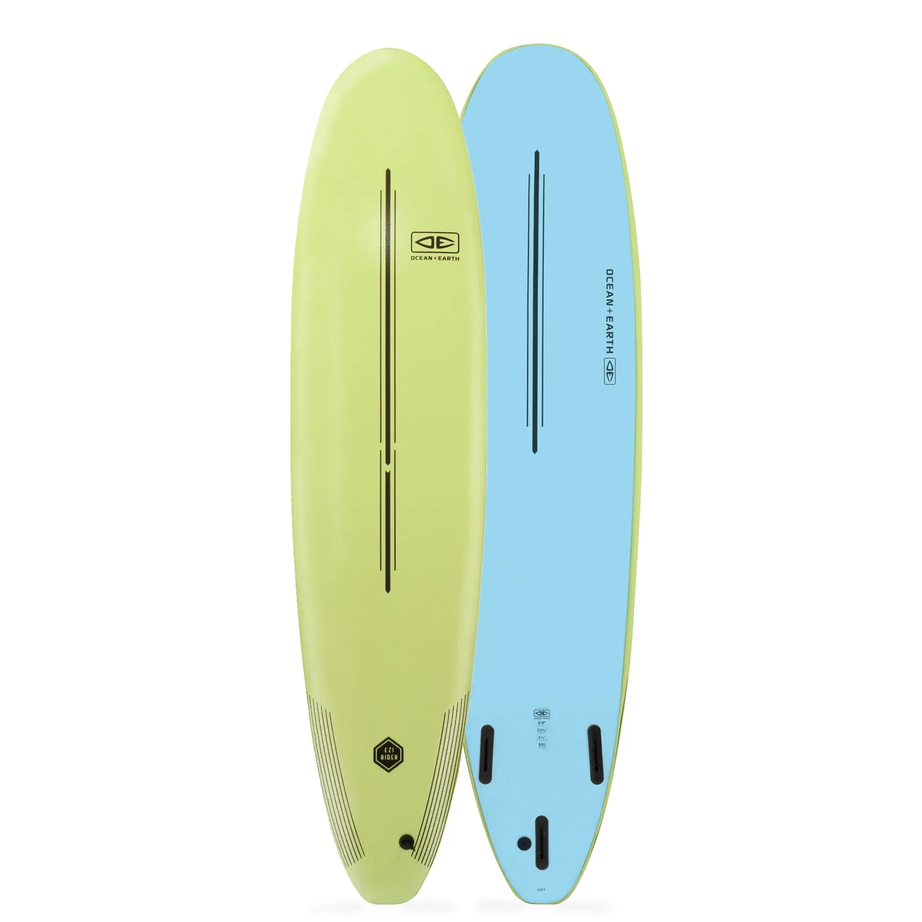 8ft Ocean & Earth Ezi Rider Softboard - Comes with fins