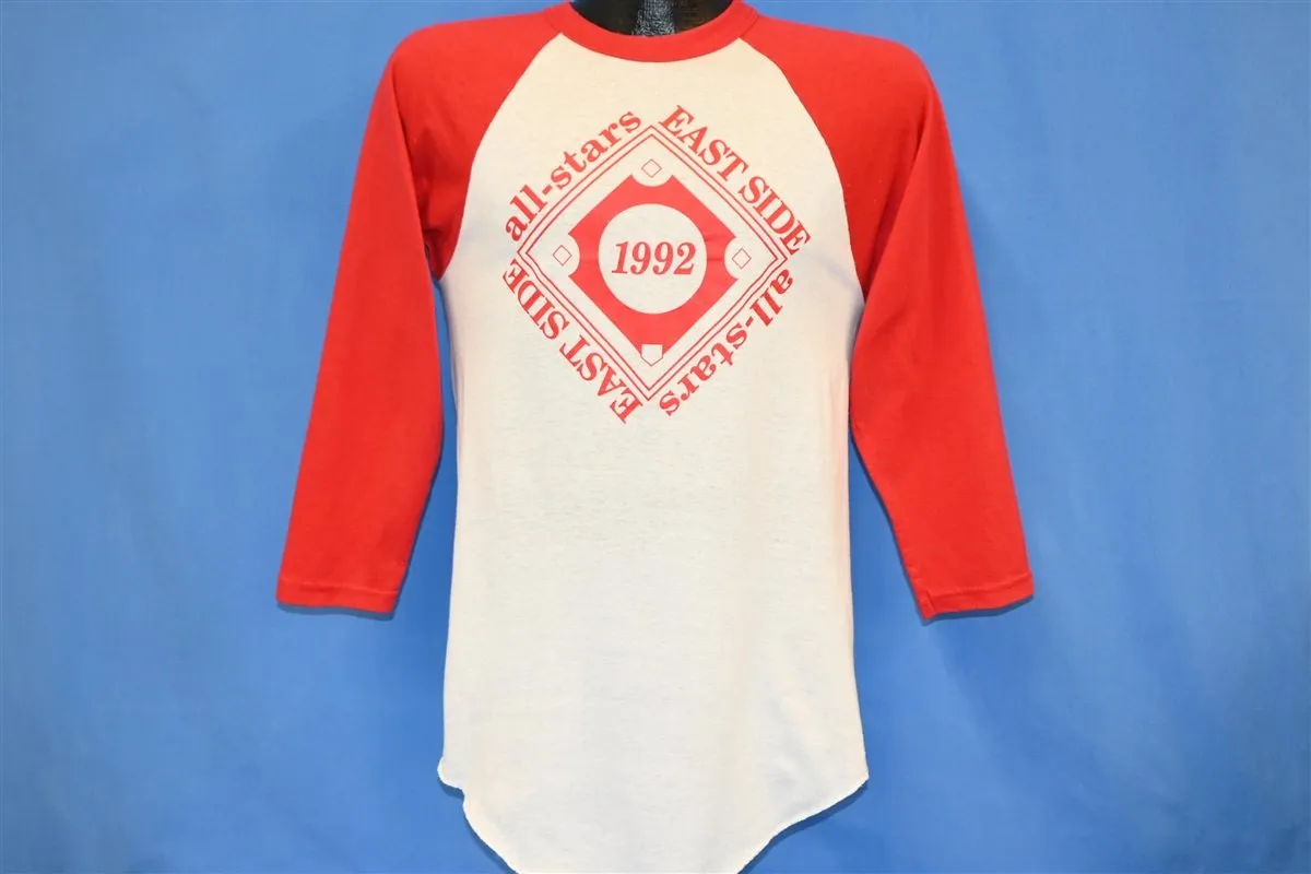 90s East Side All Stars 1992 Raglan Baseball t-shirt Small