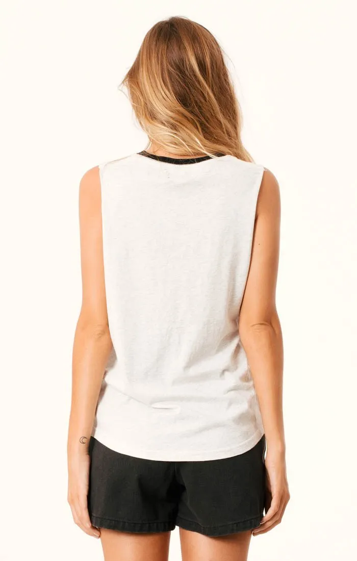Afends Womens Shitty Future - Logo Bandcut Tee