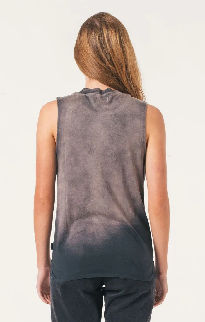 Afends Womens Shitty Future - Logo Bandcut Tee