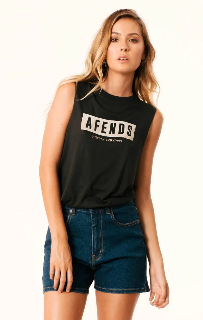 Afends Womens Shitty Future - Logo Bandcut Tee
