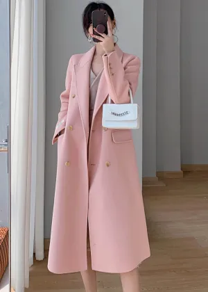 Alina Double Breasted Wool Overcoat