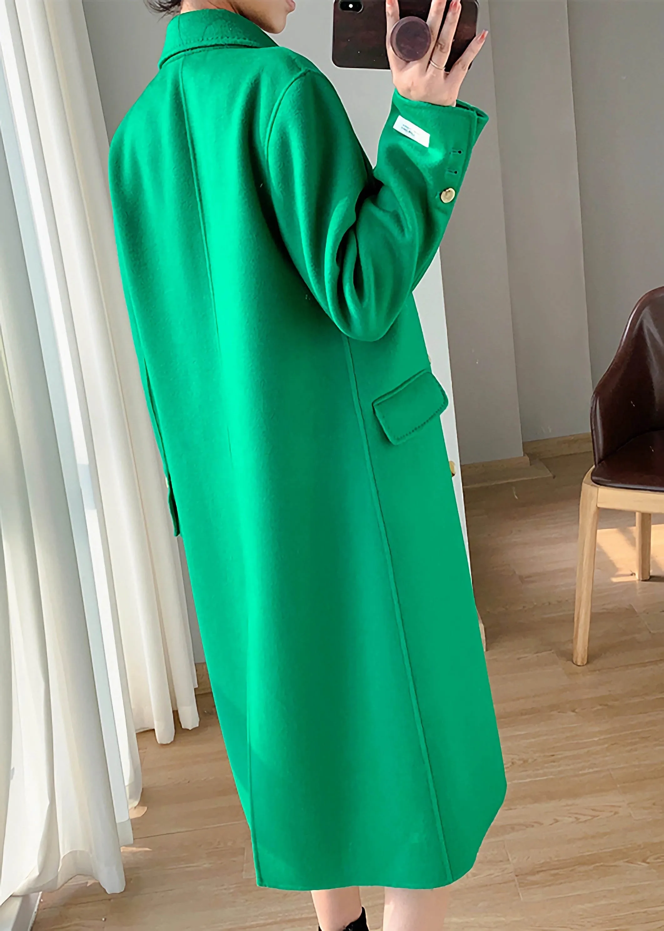 Alina Double Breasted Wool Overcoat