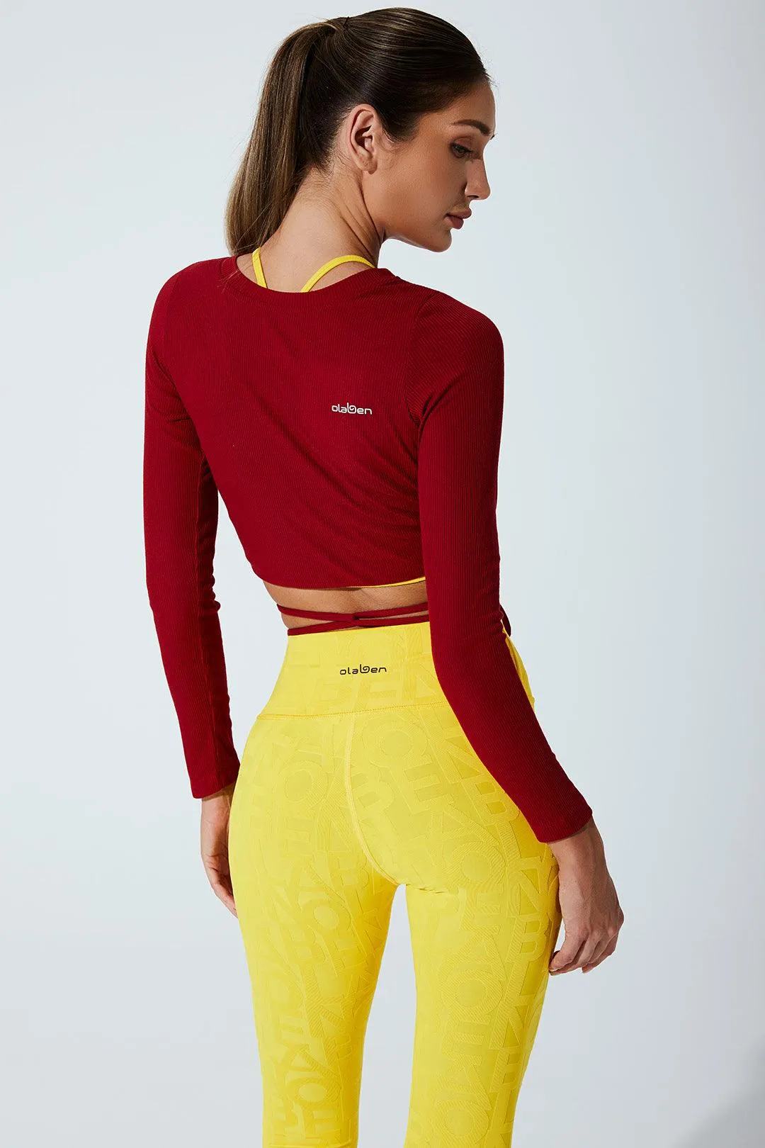 Archangel Long Sleeve Top - Red Burgundy