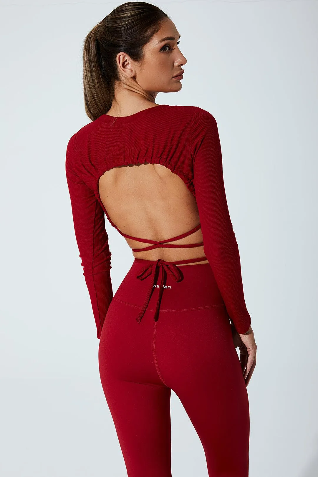 Archangel Long Sleeve Top - Red Burgundy