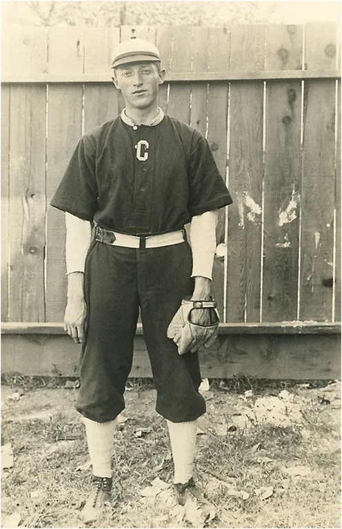 AS-120 Old Time Baseball Player - Vintage Image