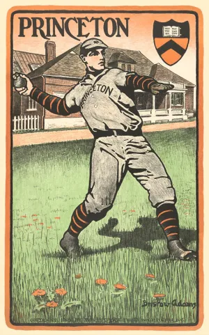 AS-129 Princeton Baseball Poster - Vintage Image