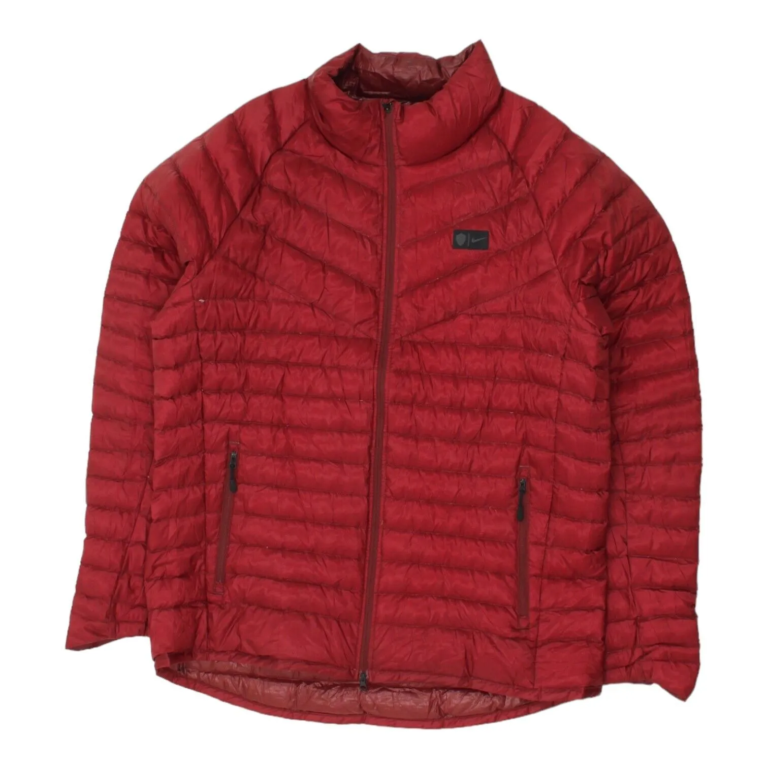 AS Roma Nike Mens Red Padded Jacket | Football Sportswear Puffer Coat VTG