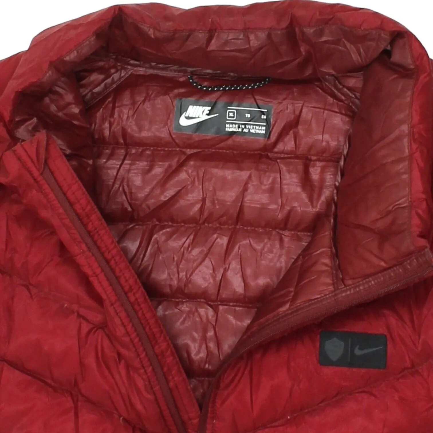 AS Roma Nike Mens Red Padded Jacket | Football Sportswear Puffer Coat VTG