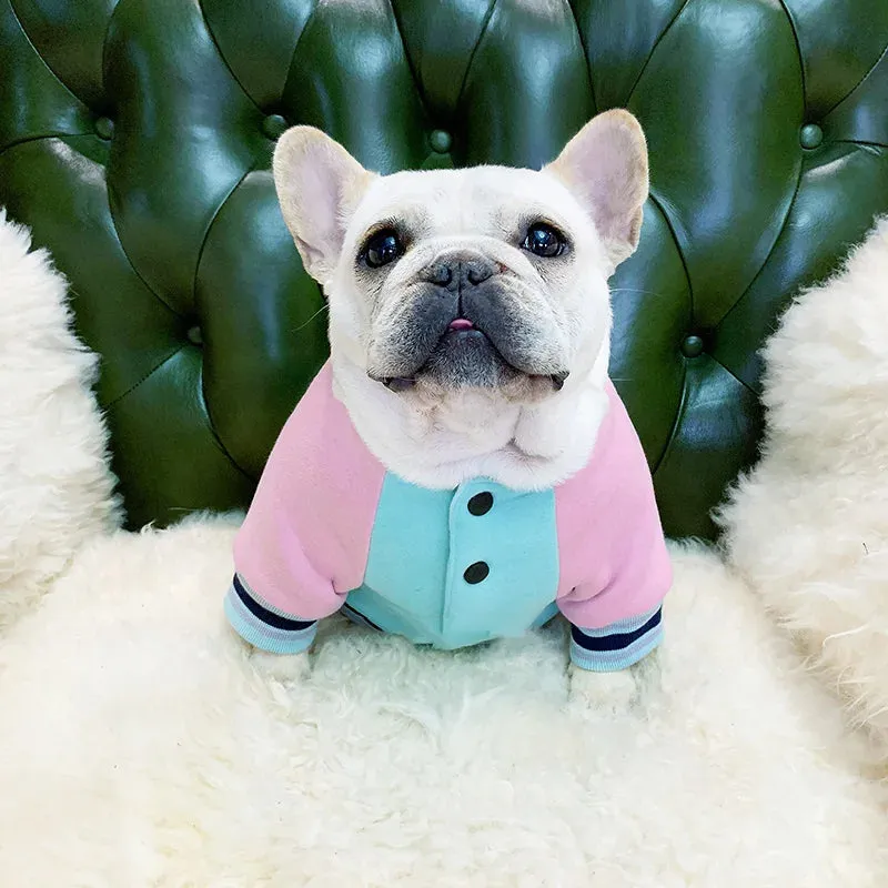 Baseball Uniform for Small Dogs - Thick Puppy Outfit for Fall/Winter - Stylish Pet Apparel for French Bulldog, Pug, Teddy, Corgi