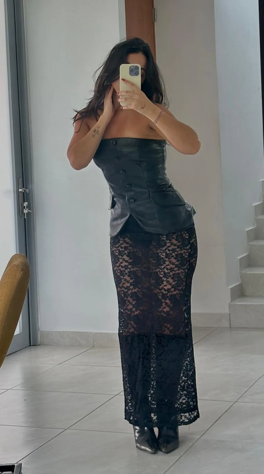 Black Lace Maxi Skirt