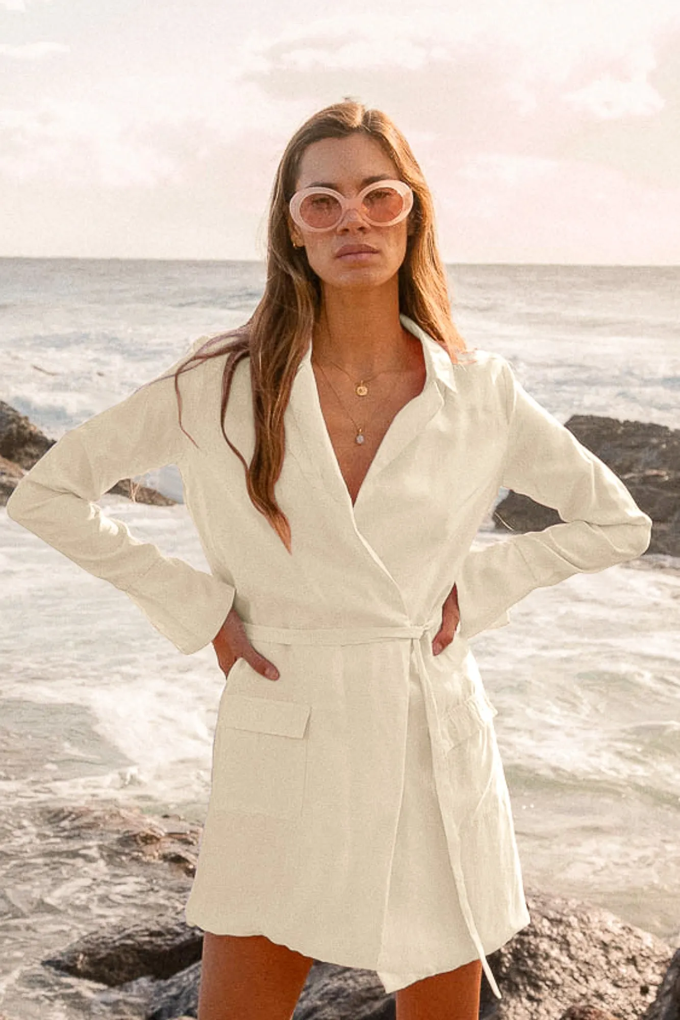 Blazer Dress- Beige