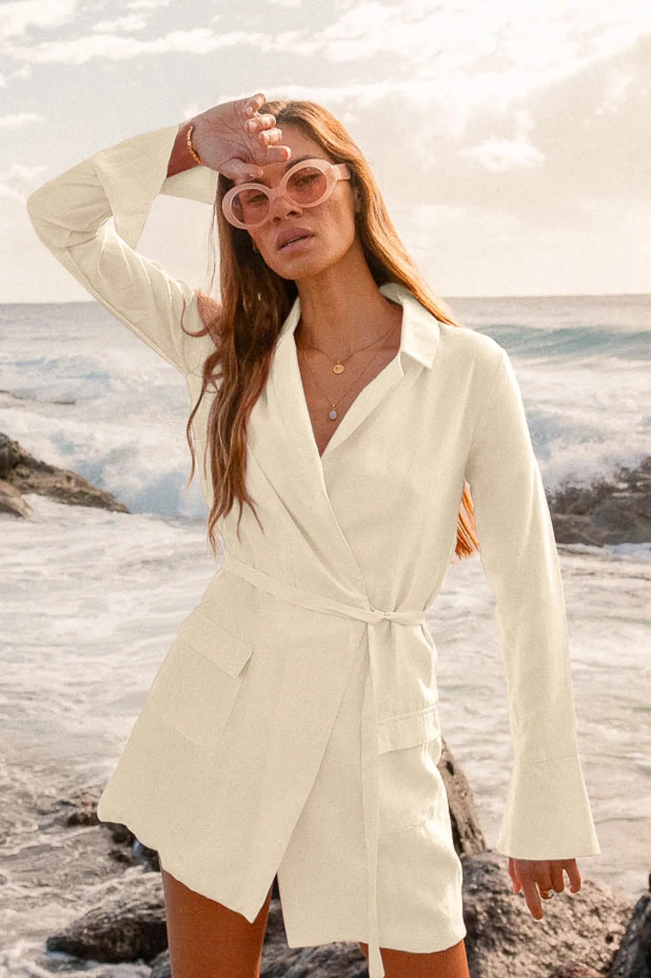 Blazer Dress- Beige