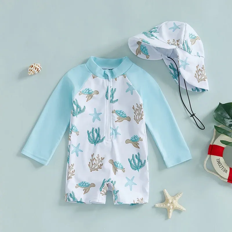 Blue Baby Boy Rash Guard