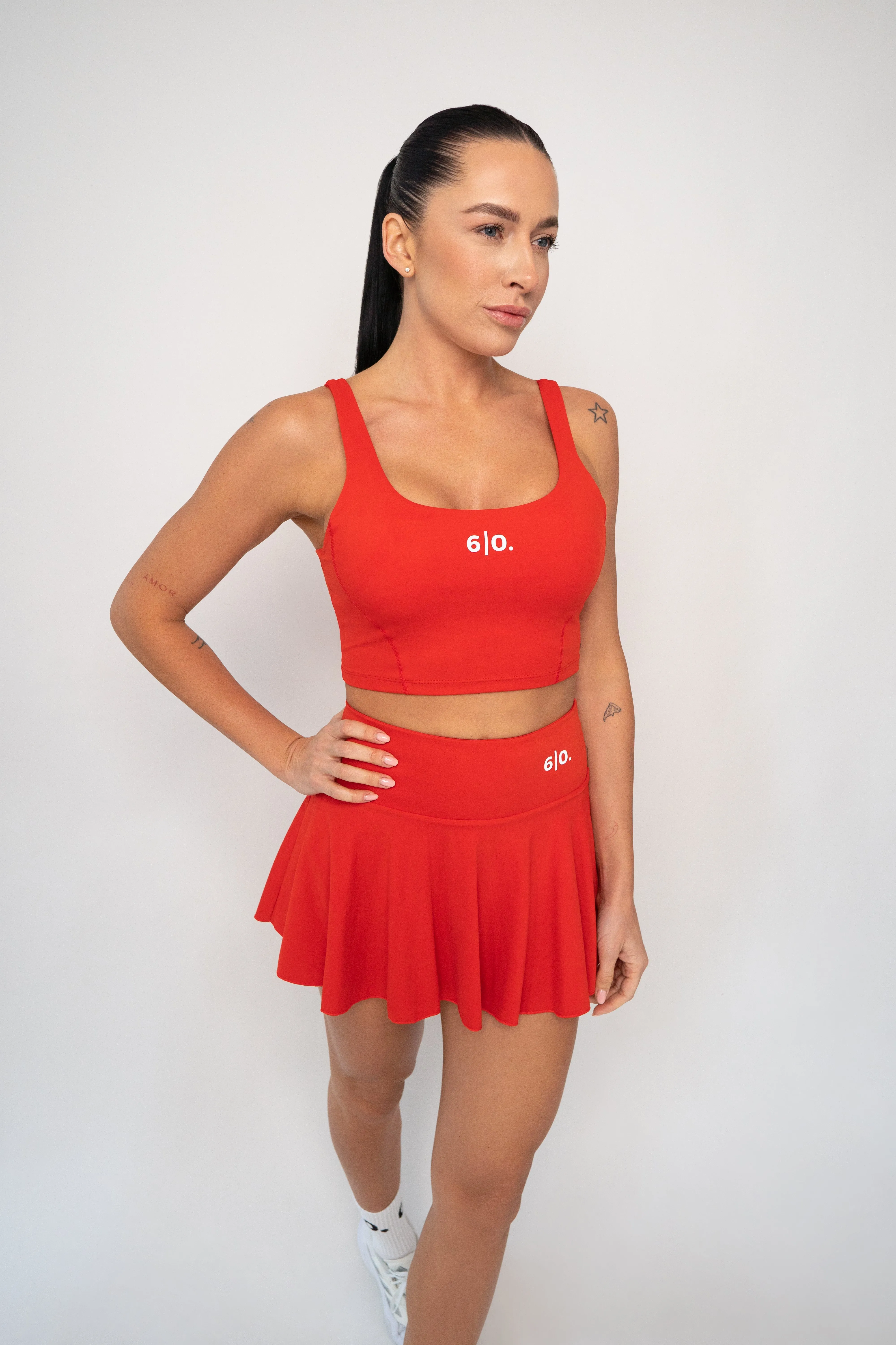 Brown Bra top & skirt set