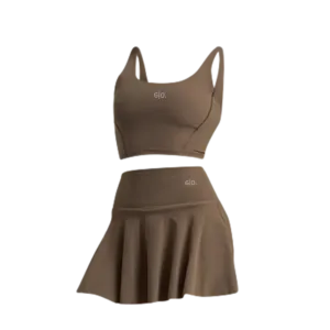Brown Bra top & skirt set