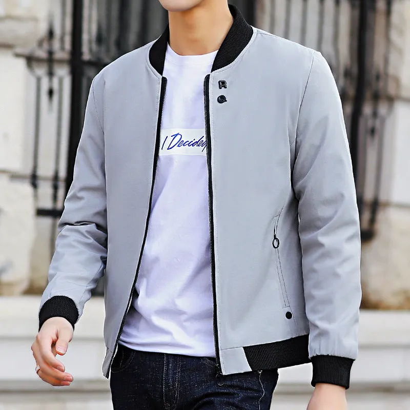 Casual Stand-Up Collar Baseball Uniform Men's