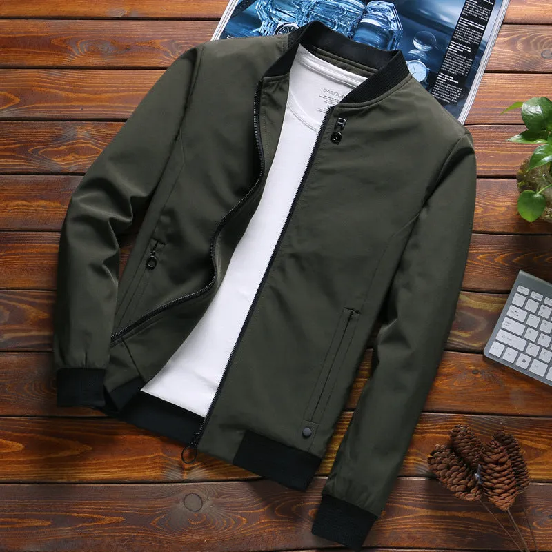 Casual Stand-Up Collar Baseball Uniform Men's