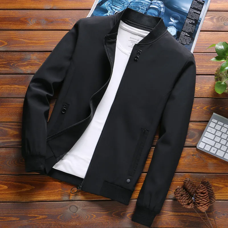 Casual Stand-Up Collar Baseball Uniform Men's