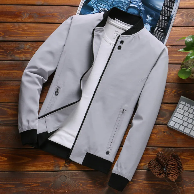 Casual Stand-Up Collar Baseball Uniform Men's