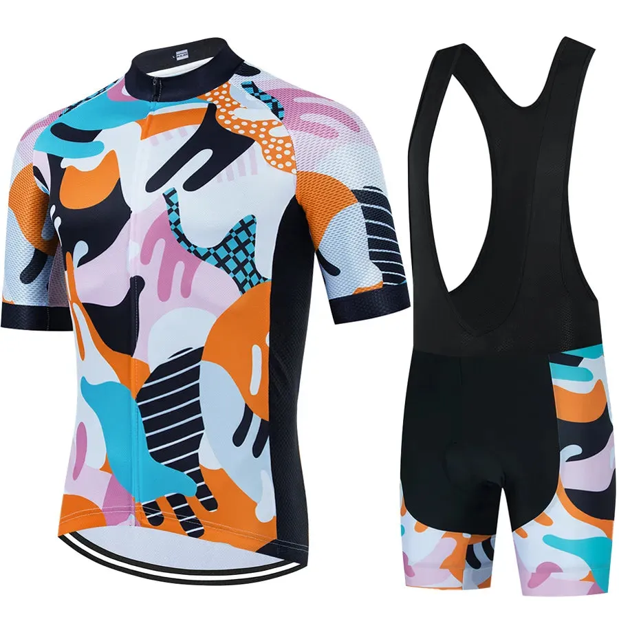 Cycling Jersey 2023 Team CYKLOPEDIA Men Cycling Set Racing Bicycle Clothing Suit Breathable Mountain Bike Clothes Sportwears