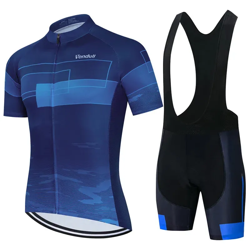 Cycling Jersey Suit 2023 Vendull Team Men Cycling Set Racing Bicycle Clothing Kit Breathable Mountain Bike Clothes Sportwears