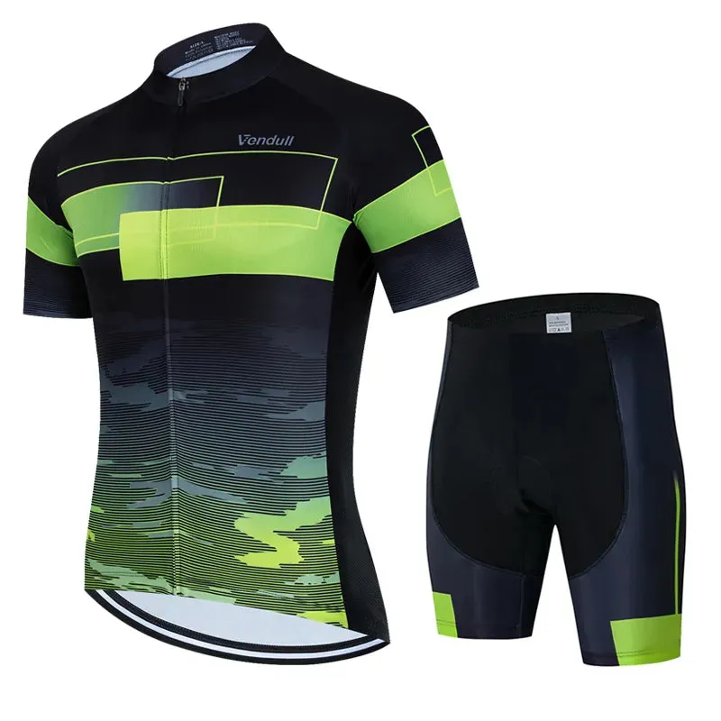 Cycling Jersey Suit 2023 Vendull Team Men Cycling Set Racing Bicycle Clothing Kit Breathable Mountain Bike Clothes Sportwears