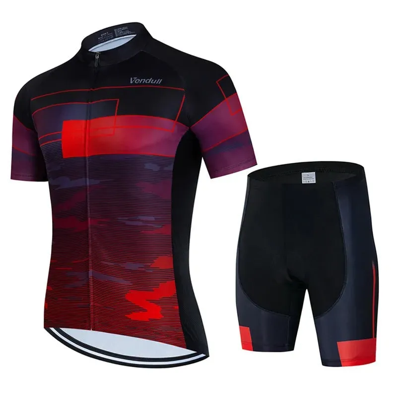 Cycling Jersey Suit 2023 Vendull Team Men Cycling Set Racing Bicycle Clothing Kit Breathable Mountain Bike Clothes Sportwears