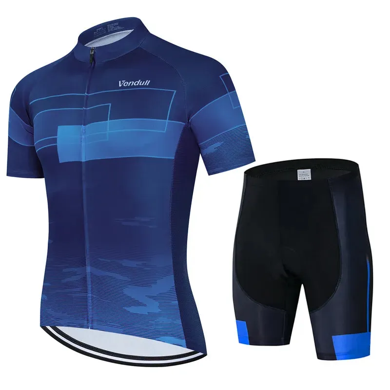 Cycling Jersey Suit 2023 Vendull Team Men Cycling Set Racing Bicycle Clothing Kit Breathable Mountain Bike Clothes Sportwears