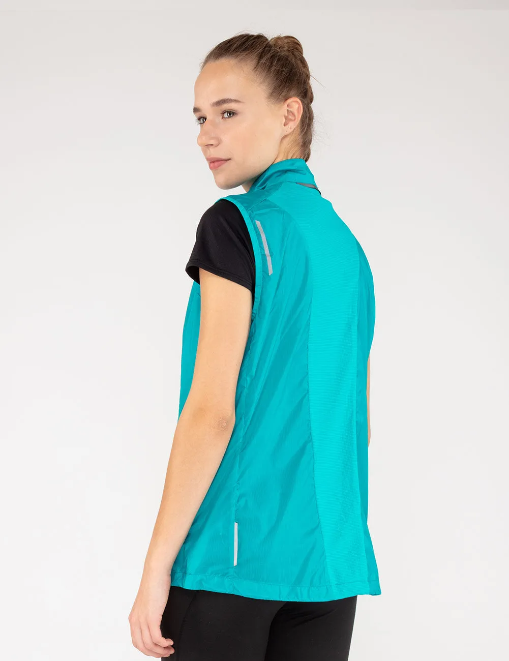 Damen Leichte Windweste Fahrradweste/Laufweste Pro Line Blau Setprodukt