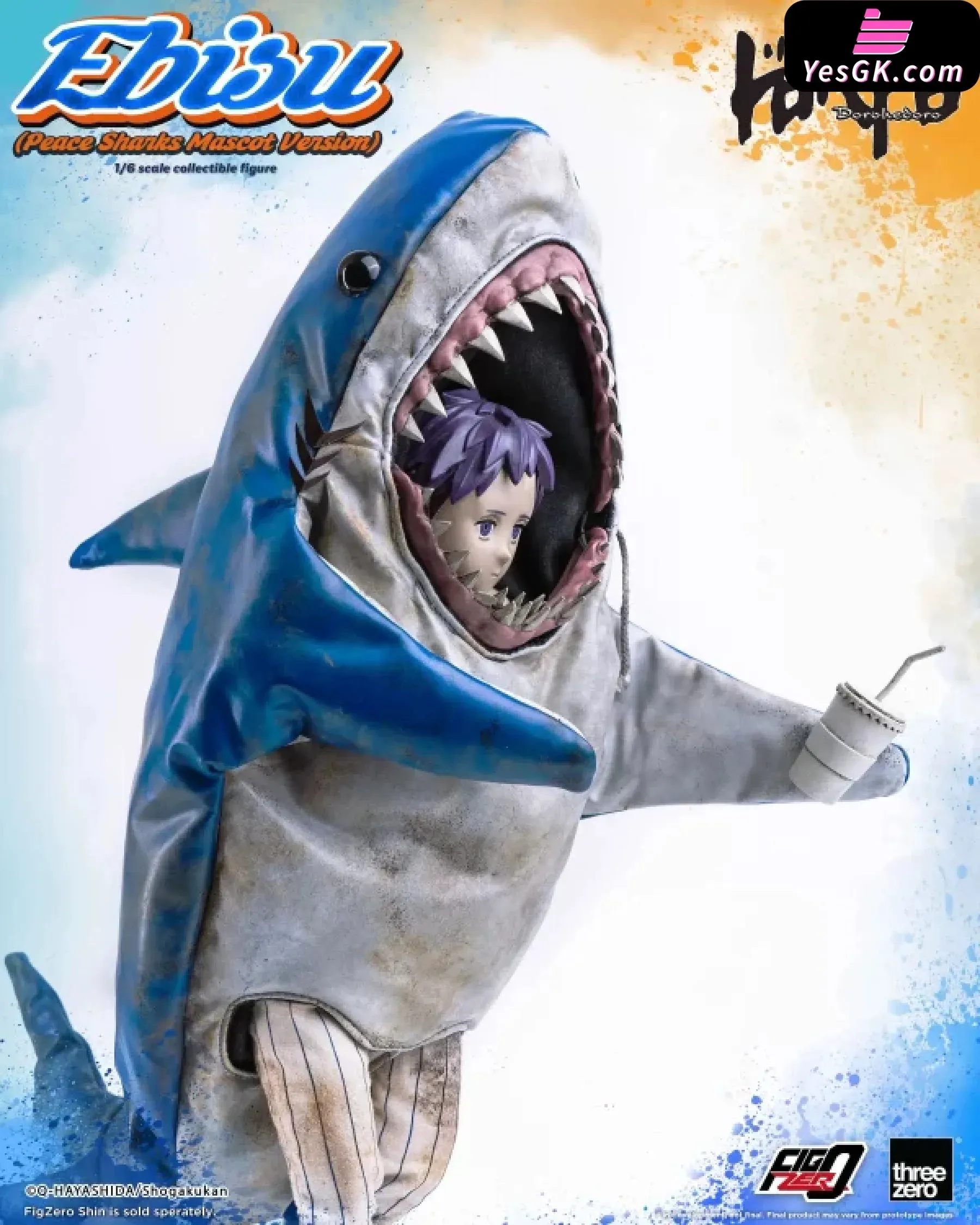 Dorohedoro FigZero Ebisu (Peace Sharks Mascot Version) 3Z07150W0 (Licensed) Action Figure - Threezero Studio [Pre-Order]
